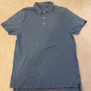JCrew weathered lightweight casual polo medium blue GUC